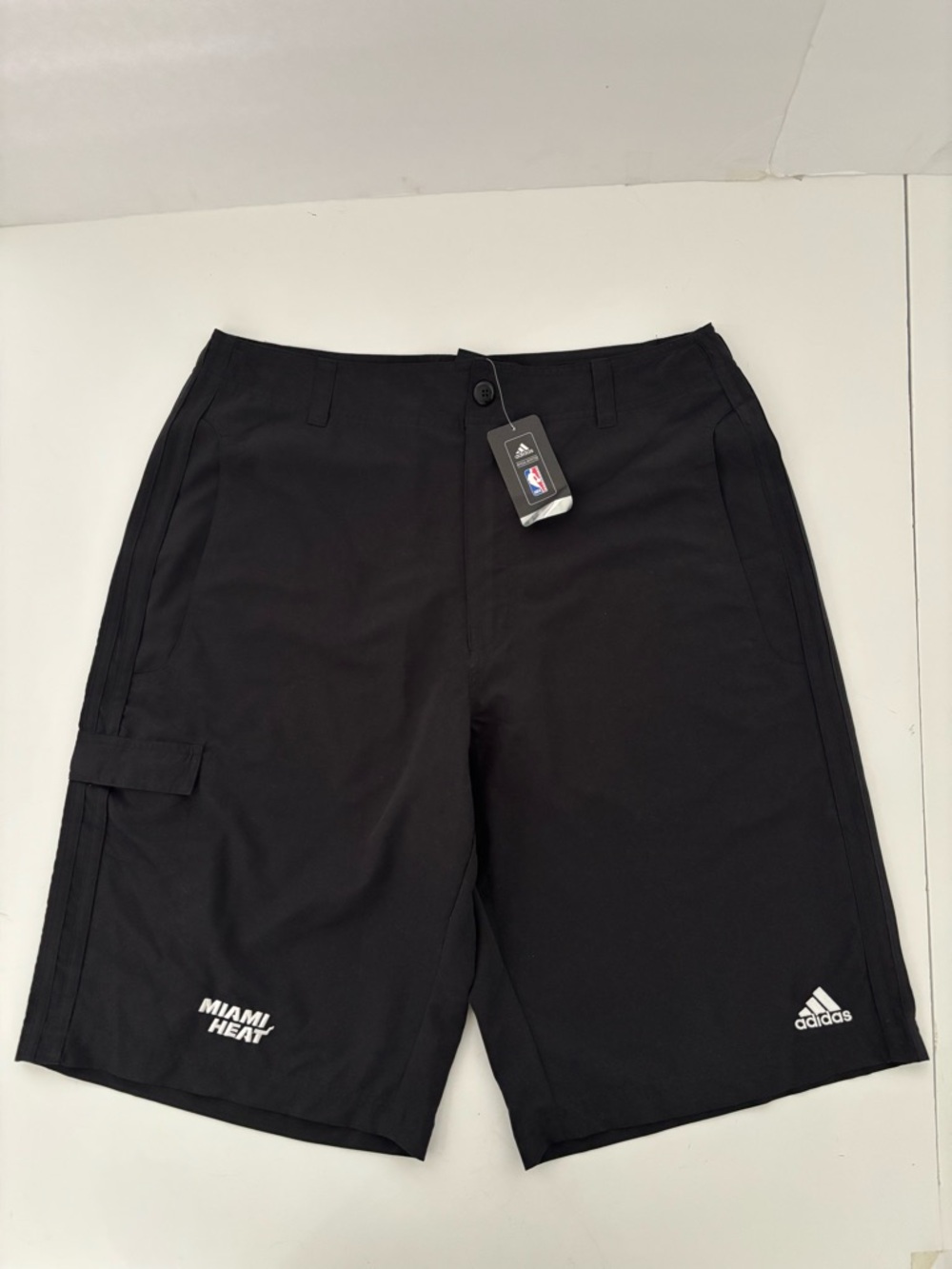 Adidas NBA Miami Heat Men’s Black Athletic Shorts Size XL